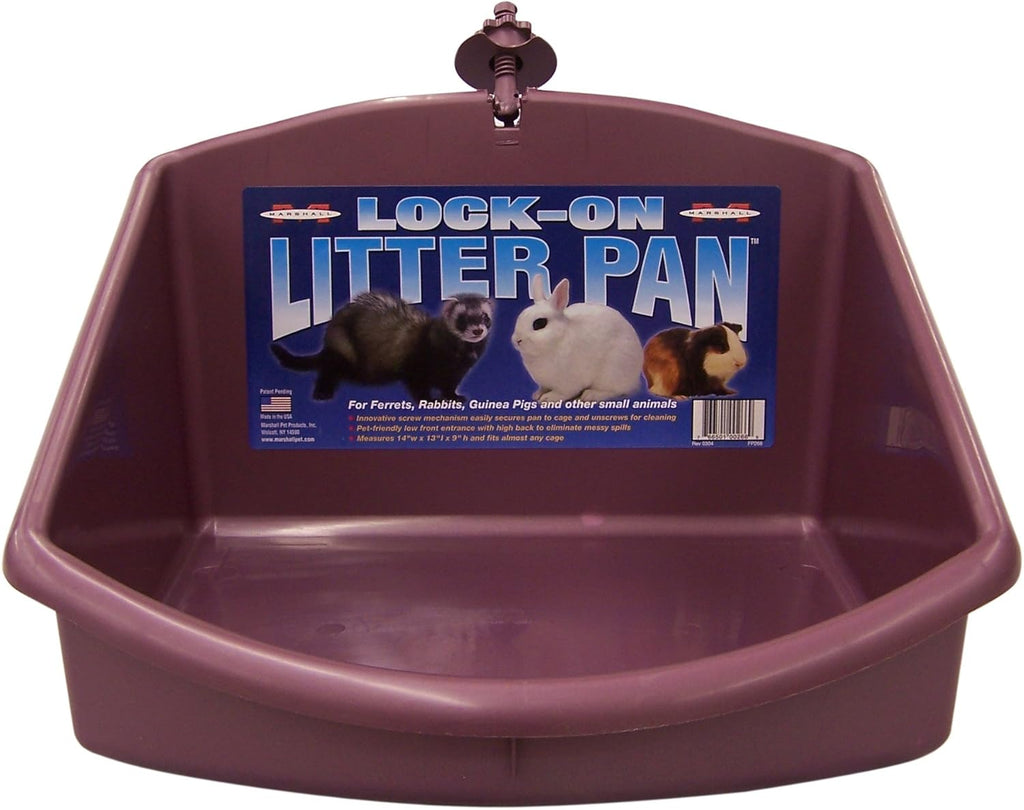 Marshall Lock-On Corner Litter Pan Ultimate Small Animal Bathroom Solution