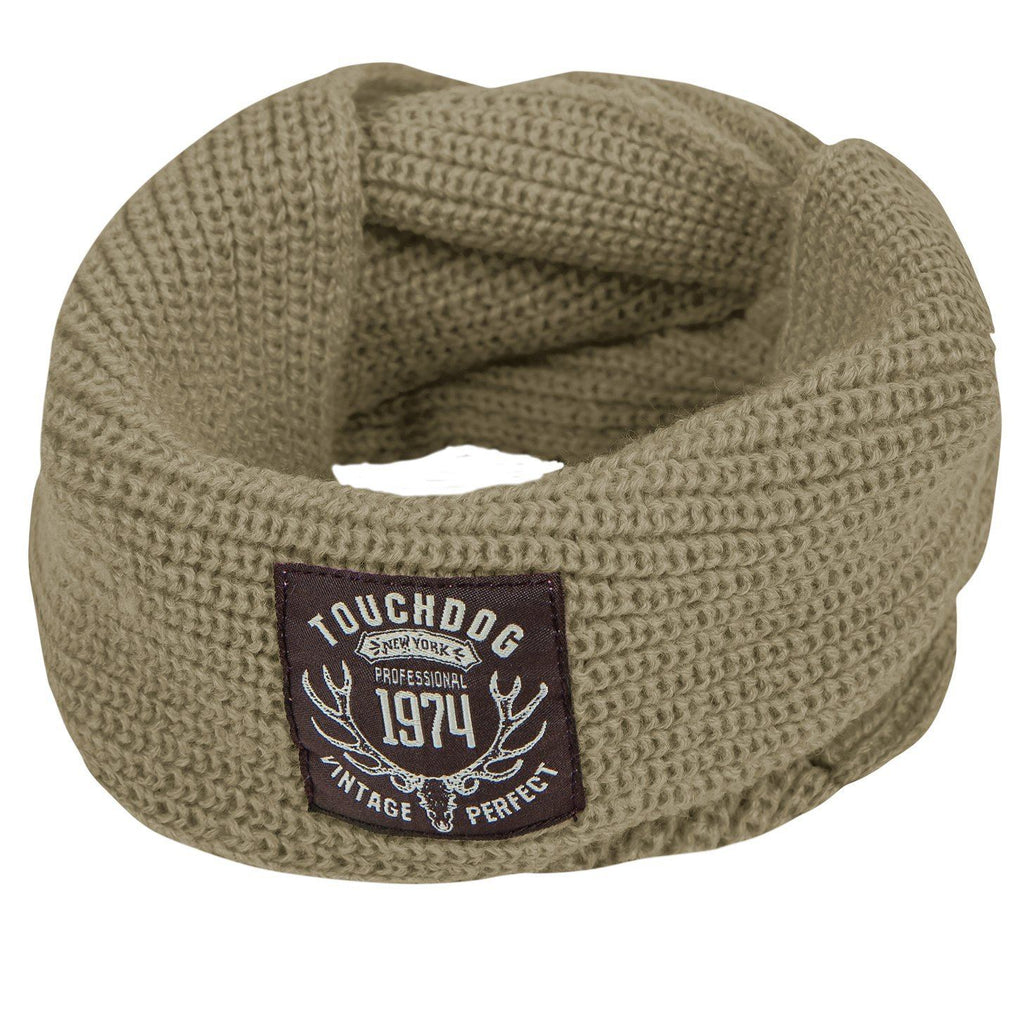 Touchdog Heavy Knitted Designer Fashion Winter Dog Scarf