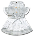 Touchdog 'I love Poochi' Classical Plaid Fashion Designer Dog Dress